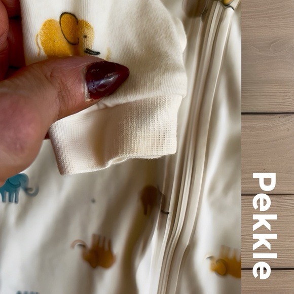 Cream Baby One Piece with Elephant 🐘 Print - Picture 6 of 8